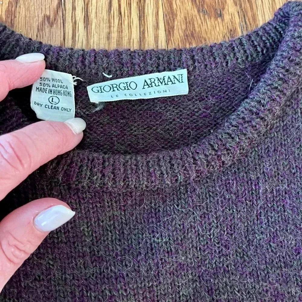 GIORGIO ARMANI - LE COLLEZIONI - WOOL & ALPACA SWEATER - LARGE - EUC - Picture 3 of 8